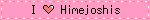 pink blinkie that reads 'i love himejoshis'